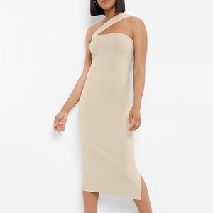EXPRESS one shoulder midi sweater dress